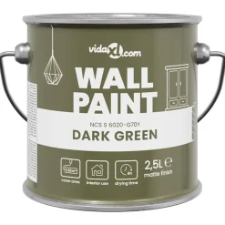 vidaXL Vægmaling Grøn 2,5 L Vægprint