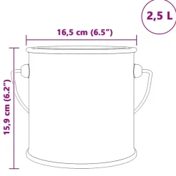 vidaXL Vægmaling Sort 2,5 L Vægprint