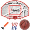 vidaXL vægmonteret basketballkurv med plade 5 dele 66x44,5 cm