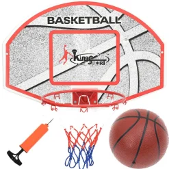 vidaXL vægmonteret basketballkurv med plade 5 dele 66x44,5 cm