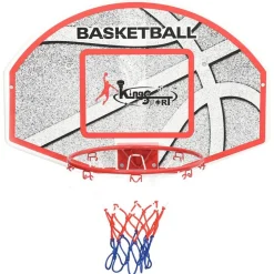 vidaXL vægmonteret basketballkurv med plade 5 dele 66x44,5 cm