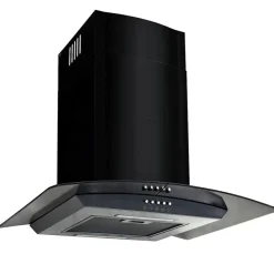 vidaXL vægmonteret emhætte rustfrit stål 756 m³/t. 60 cm sort