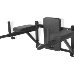 vidaXL vægmonteret fitness-dipstation sort
