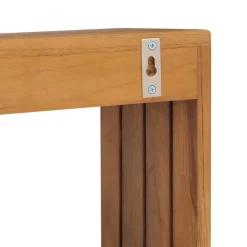 vidaXL vægmonteret håndklædeholder 35x20x35 cm massivt teaktræ