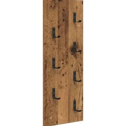 vidaXL Vægmonteret Jakkeholder Gammelt træ 30 x 1,5 x 80 cm