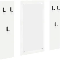 vidaXL Vægmonteret Jakkeholder Hvid 96 x 1,5 x 90 cm Konstrueret træ