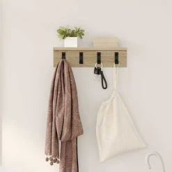 vidaXL Vægmonteret Jakkeholder Sonoma eg 40 x 10,5 x 10,5 cm