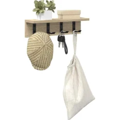 vidaXL Vægmonteret Jakkeholder Sonoma eg 40 x 10,5 x 10,5 cm