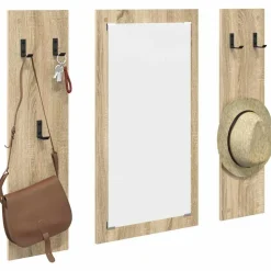 vidaXL Vægmonteret Jakkeholder Vægmonteret Sonoma eg 96 x 1,5 x 90 cm