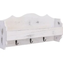 vidaXL vægmonteret knagerække 50 x 10 x 23 cm træ hvid