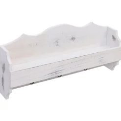 vidaXL vægmonteret knagerække 50 x 10 x 23 cm træ hvid