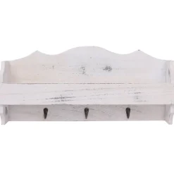 vidaXL vægmonteret knagerække 50 x 10 x 23 cm træ hvid