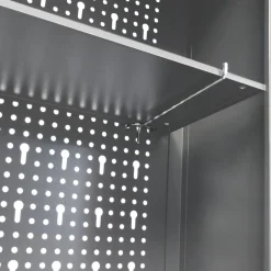 vidaXL vægmonteret værktøjsskab industriel stil metal grå og sort