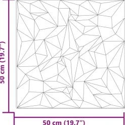 vidaXL Vægpaneler 12 pcs Amethyst Grøn 50 x 50 cm XPS Skum