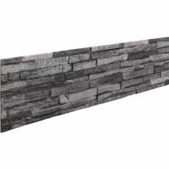 vidaXL Vægpaneler 10 pcs Antracit 100 x 25 cm EPS Skum