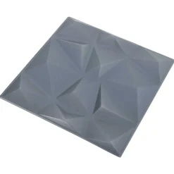 vidaXL Vægpaneler 24 pcs Diamond Grå 50 x 50 cm XPS Skum