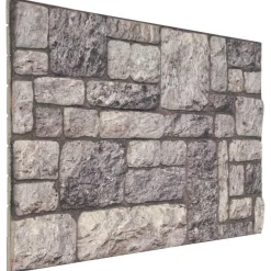 vidaXL Vægpaneler 10 pcs Grå og Hvid 100 x 50 cm EPS Skum
