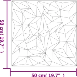 vidaXL Vægpaneler 12 pcs Hvid 50 x 50 cm XPS Skum