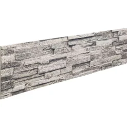 vidaXL Vægpaneler 10 pcs Lysegrå 100 x 25 cm EPS Skum
