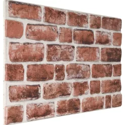 vidaXL Vægpaneler 10 pcs Mørkebrun og Hvid 100 x 50 cm EPS Skum