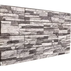 vidaXL Vægpaneler 10 pcs Mørkegrå og lysegrå 100 x 50 cm EPS Skum