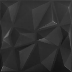 vidaXL Vægpaneler 12 pcs Origami Sort 50 x 50 cm XPS Skum