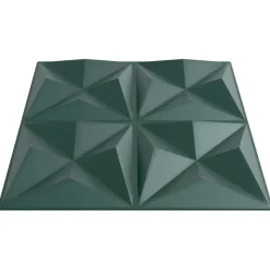 vidaXL Vægpaneler 48 pcs Origami Grøn 50 x 50 cm XPS Skum