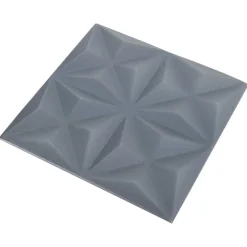vidaXL Vægpaneler 24 pcs Origami Grå 50 x 50 cm XPS Skum