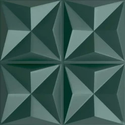 vidaXL Vægpaneler 12 pcs Origami Grøn 50 x 50 cm XPS Skum