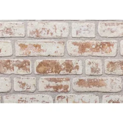 vidaXL Vægpaneler 10 pcs Rød og Hvid 100 x 50 cm EPS Skum