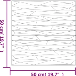 vidaXL Vægpaneler 48 pcs Sten grå 50 x 50 cm XPS Skum