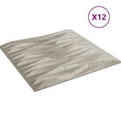 vidaXL Vægpaneler 12 pcs Stone Beton 50 x 50 cm XPS Skum