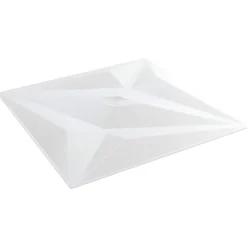 vidaXL Vægpaneler Stjerne 24 pcs Hvid Star 50 x 50 cm XPS Skum