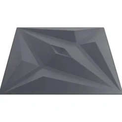 vidaXL Vægpaneler Stjerne 24 pcs Star Grå 50 x 50 cm XPS Skum