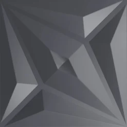 vidaXL Vægpaneler Stjerne 24 pcs Star Grå 50 x 50 cm XPS Skum