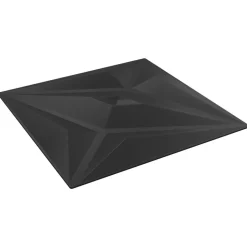 vidaXL Vægpaneler Stjerne 24 pcs Sort Star 50 x 50 cm XPS Skum