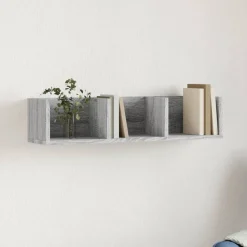 vidaXL vægskab 75x18x16,5 cm konstrueret træ grå sonoma-eg