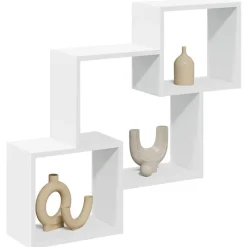vidaXL vægskab 78x18x71 cm konstrueret træ hvid