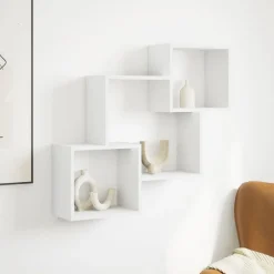 vidaXL vægskab 78x18x71 cm konstrueret træ hvid