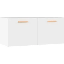 vidaXL vægskab 80x35x36,5 cm konstrueret træ hvid