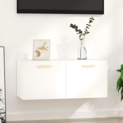 vidaXL vægskab 80x35x36,5 cm konstrueret træ hvid