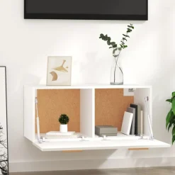 vidaXL vægskab 80x35x36,5 cm konstrueret træ hvid