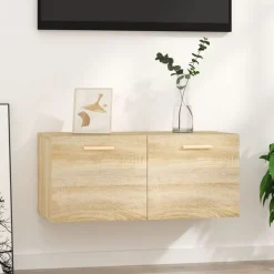 vidaXL vægskab 80x35x36,5 cm konstrueret træ sonoma-eg