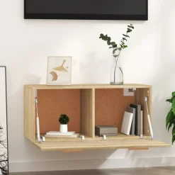vidaXL vægskab 80x35x36,5 cm konstrueret træ sonoma-eg