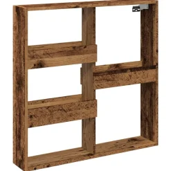 vidaXL vægskab 80x15x80 cm konstrueret træ gammelt træ-look