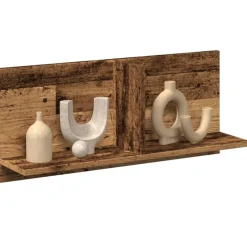 vidaXL vægskab 70x16,5x30 cm konstrueret træ antikt træ
