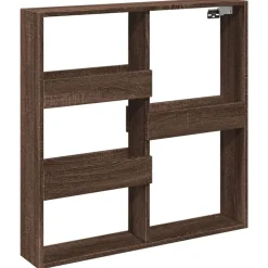 vidaXL vægskab 80x15x80 cm konstrueret træ brun egetræsfarve