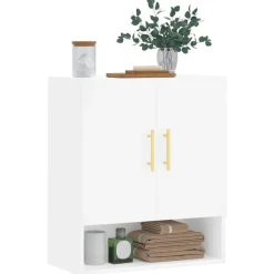 vidaXL vægskab 60x31x70 cm konstrueret træ hvid