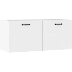 vidaXL vægskab 80x36,5x35 cm konstrueret træ hvid