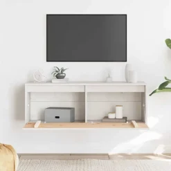 vidaXL vægskab 100x30x35 cm massivt fyrretræ hvid